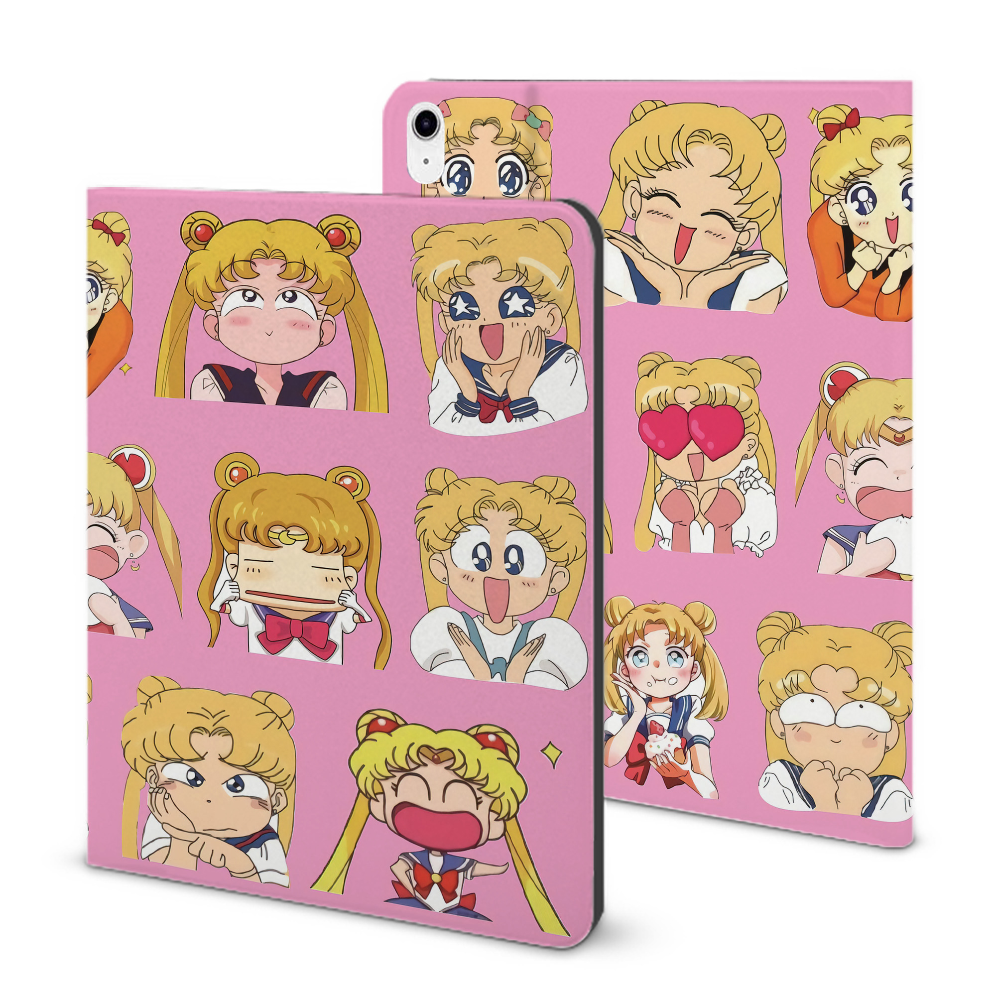 （画像用） 美少女戦士セーラームーン Sailor Moon IPad ケース ブック型 PUレザー TPU 耐衝撃 軽量 薄型 ペン収納なし 全面保護 IPad 各モデル対応
